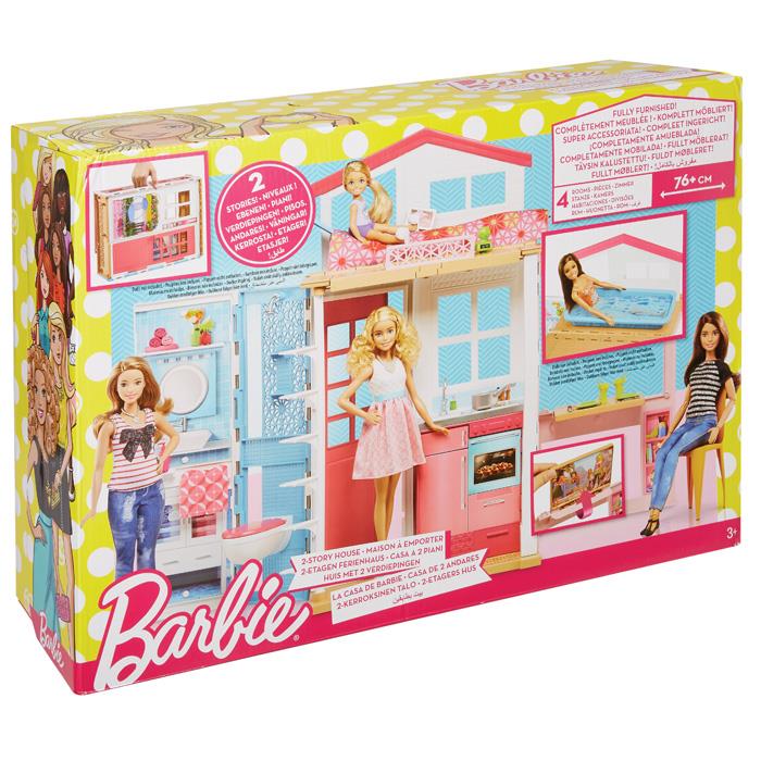 Barbie Taşınabilir 2 Katlı Portatif Evi DVV47
