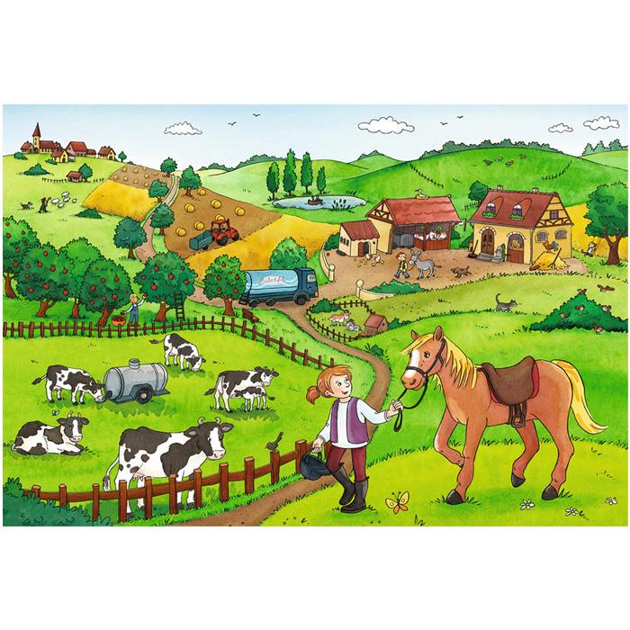Ravensburger Puzzle Çiftlikte Çalışmak 2x12 Parça