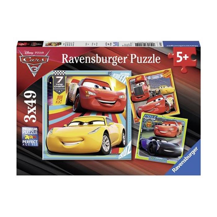 Ravensburger Puzzle Cars 3 3x49 Parça