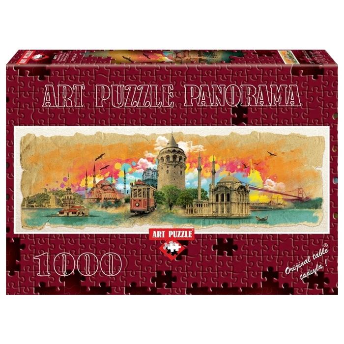 Heidi Art Puzzle İstanbul Kolajı Panorama Puzzle 1000 Parça 4477