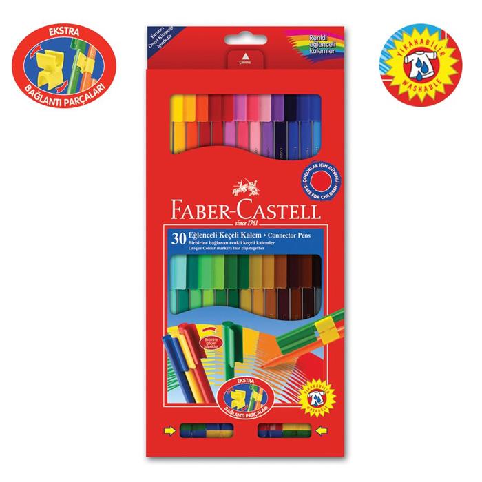 Faber-Castell Eğlenceli Keçeli Kalem 30 Renk 113000