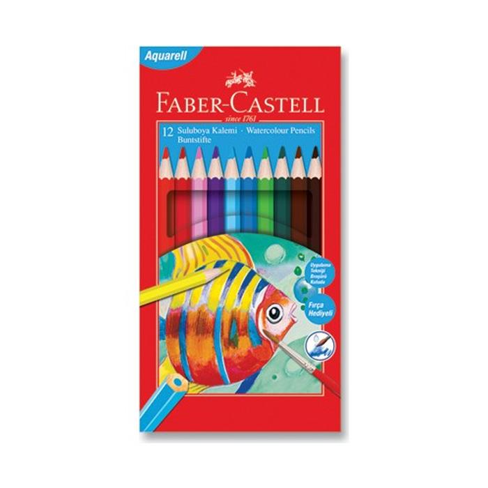 Faber Castell Karton Kutu Aquarell Boya Kalemi 12 Renk 110622
