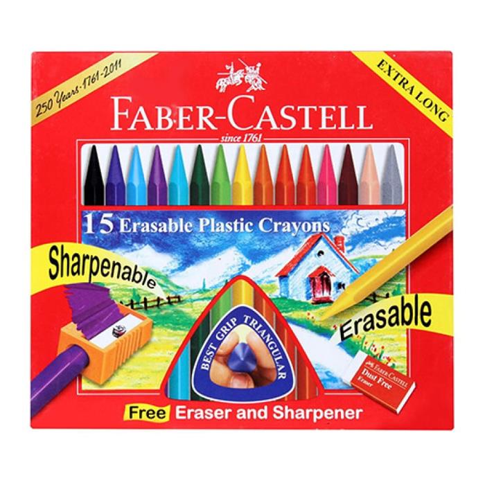 Faber Castell 122715 Silinebilir Mum Boya 15 Renk