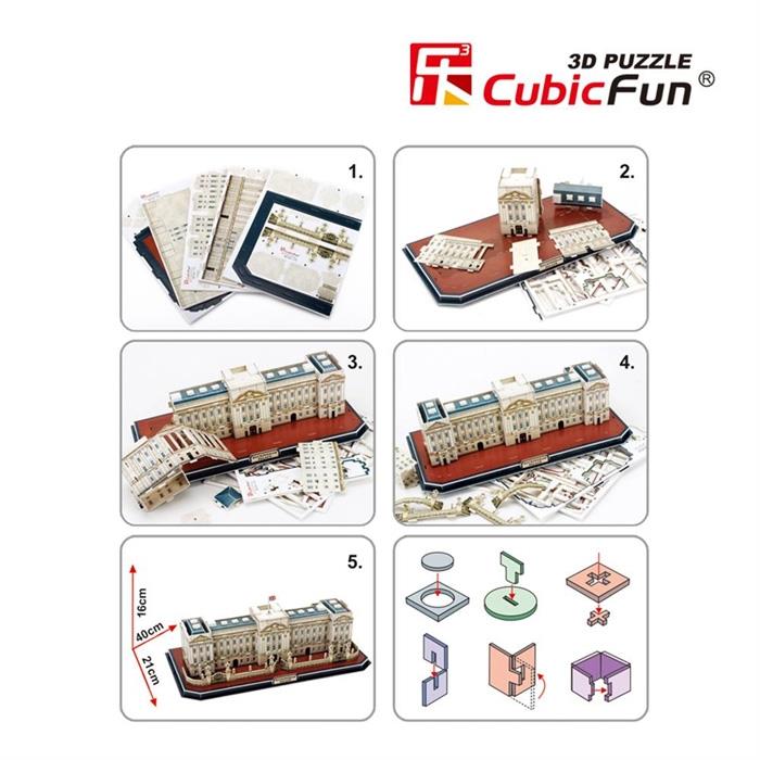 Cubic Fun 3D Puzzle Buckingham Sarayı - İngiltere 72 Parça