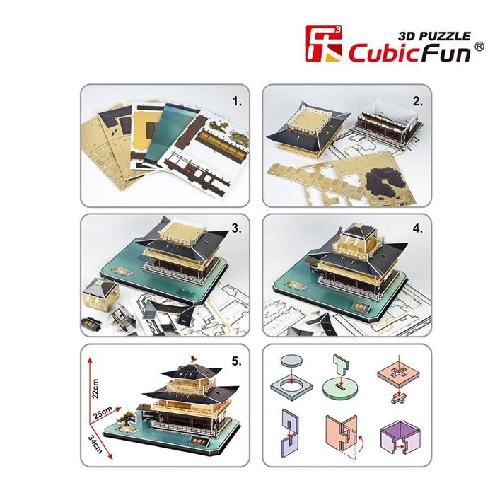Cubic Fun 3D Puzzle Kinkakuci Tapınağı 56 Parça