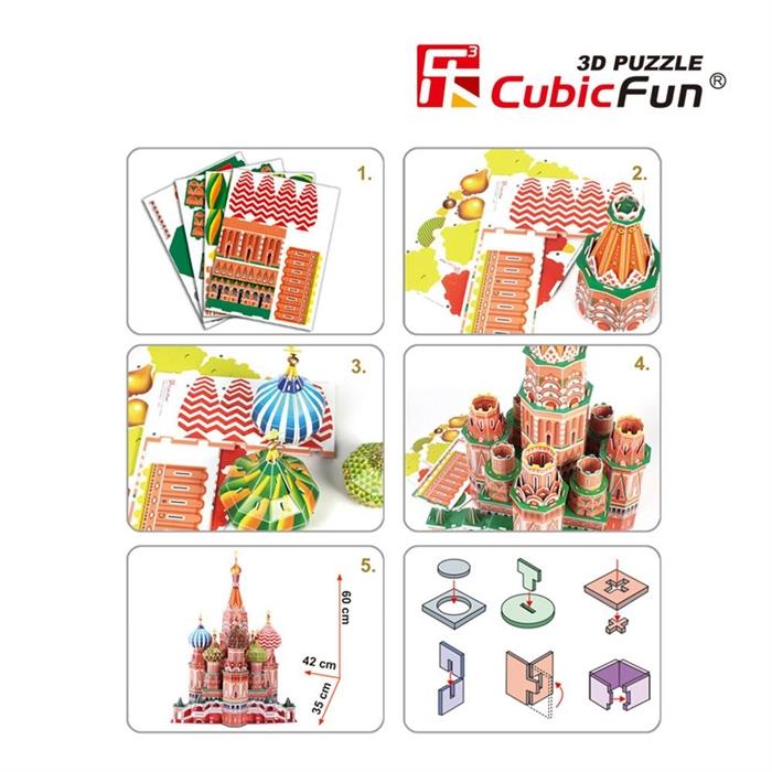 Cubic Fun 3D Puzzle St. Aziz Vasil Katedrali 173 Parça