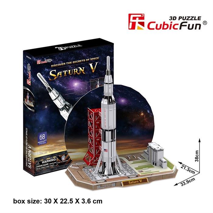 Cubic Fun 3D Puzzle Saturn V Rocket  68 Parça