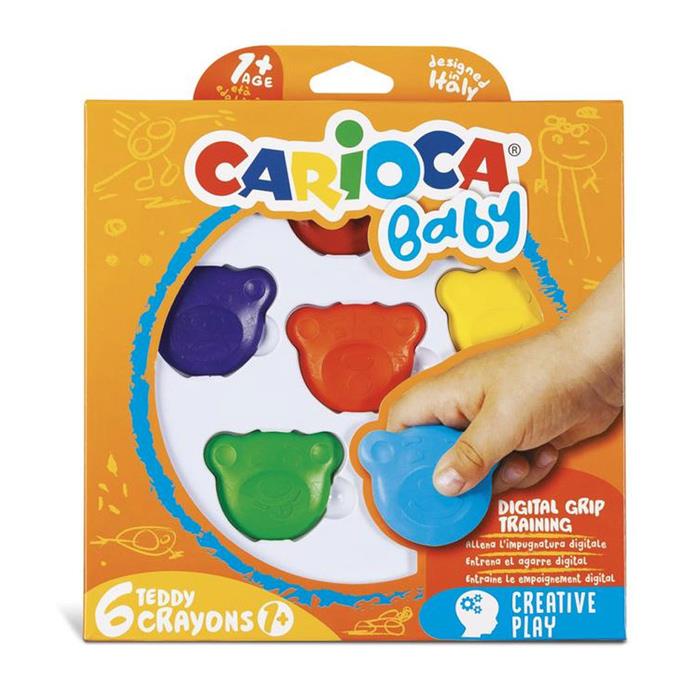 Carioca Teddy Bebek Crayons 6'lı 42956
