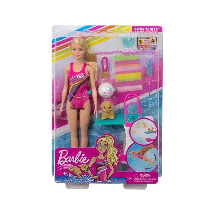 Barbie Seyahatte Yüzücü Oyun Seti GHK23