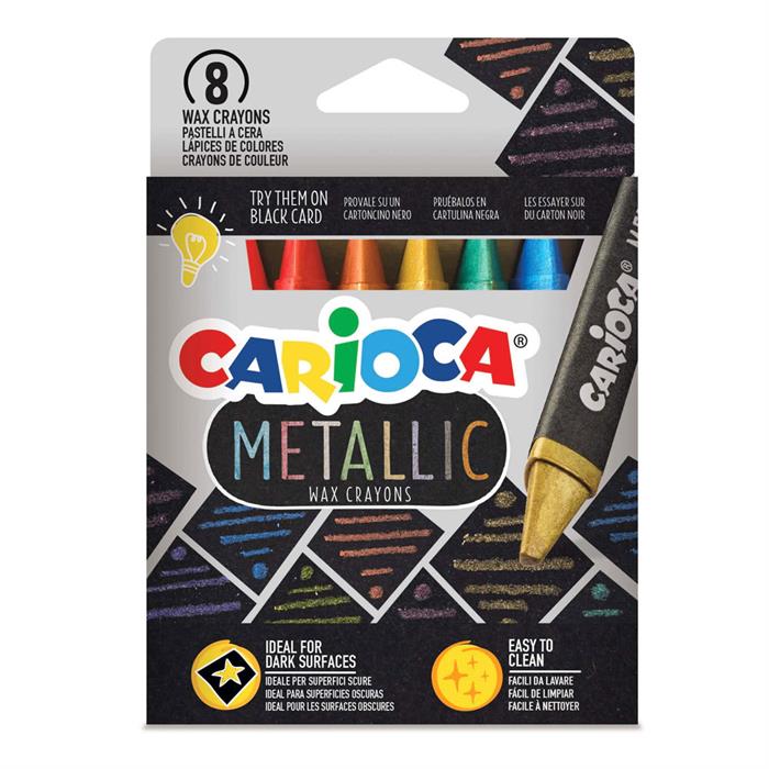 Carioca Metalik Wax Maxi Yıkanabilir Pastel Boya 8'li 43163