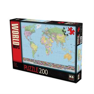 Ks Games Dünya Siyasi Harita Puzzle 200 Parça 11322