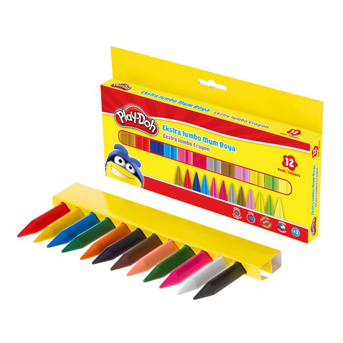 Play-Doh Crayon Ekstra Jumbo Mum Boya 12 Renk