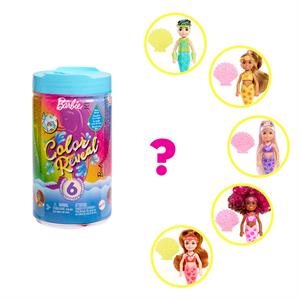 Barbie Color Reveal Renk Değiştiren Sürpriz Chelsea Gökkuşağı Deniz Kızı Bebekler HDN75