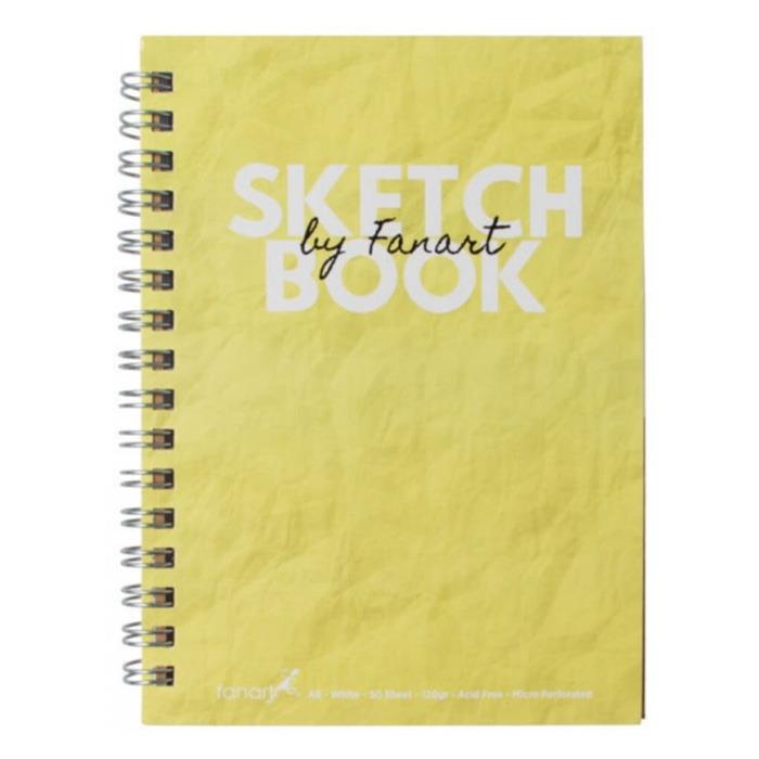 Fanart Academy Sketch Book Spiralli Sarı A6 50 Yp 120 gr