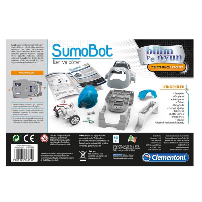 Clementoni Bilim ve Oyun Robot Robotik Laboratuvarı Sumobot 64955