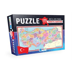 BlueFocus Türkiye Haritası Kutulu Puzzle (Her İl Ayrı Parça) 123 Parça Bf124