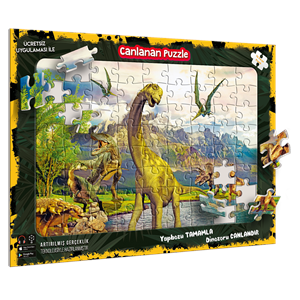 4Boyut Canlanan 72 Parça Puzzle Diplodocus (5+ Yaş)