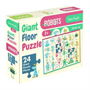 Doerkids Dev Robotlar Jumbo Puzzle 24 Parça